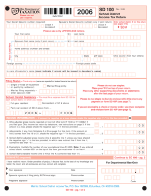 Ohio School District Income Tax Return