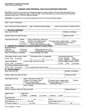 Kinship Care Referral for Child Support Services