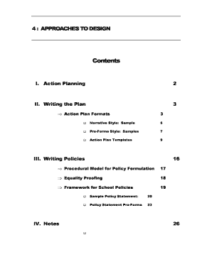 School Action Plan Template