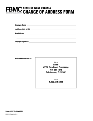 West Virginia Change of Address Form