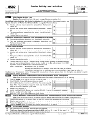 Form 8582 Passive Activity Loss