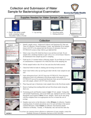 Water Sample Collection Form