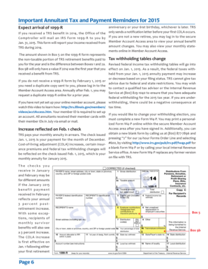 IRS Form 1099-R Tax and Payment Reminders