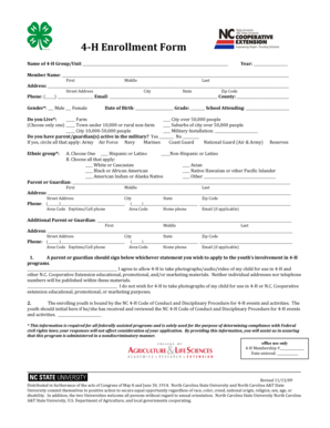 4-H Enrollment Form