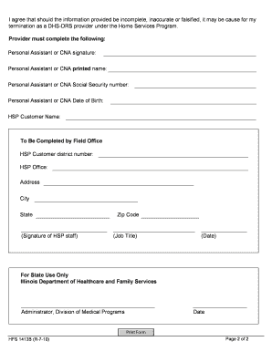 Illinois Medicaid Waiver Provider Agreement