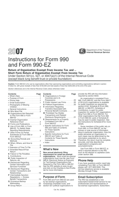 Instructions for Form 990 and Form 990-EZ