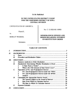 MWB-13CR3035-1 US v Shirley Weimer Sentencing Matter 112514docx - iand uscourts