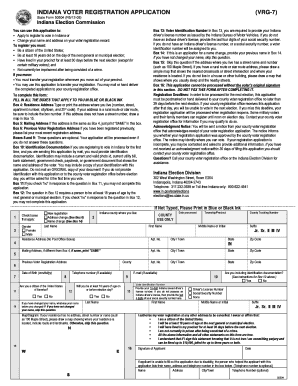 Indiana Voter Registration Application