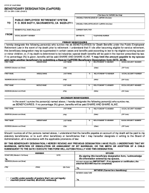 California Beneficiary Designation Form