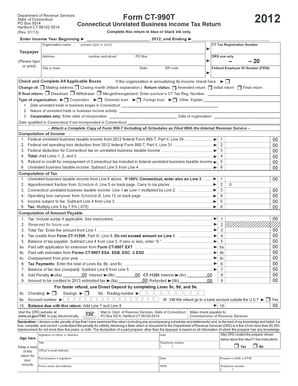 Connecticut Unrelated Business Income Tax Return