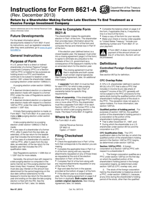 Form 8621-A