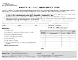 UC Berkeley Minor Declaration Form