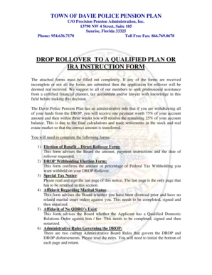 5 - Instruction Form for DROP Rollover to a Qualified Plan - mydpdpension