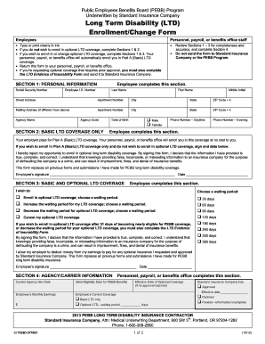 PEBB Long Term Disability Enrollment Form