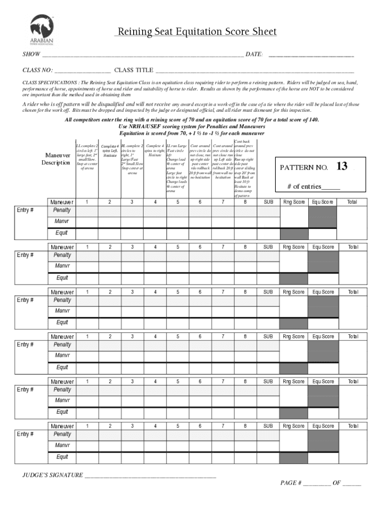 Fillable Online Hunt Seat Equitation Judging Guidelines Fax Email Print pdfFiller