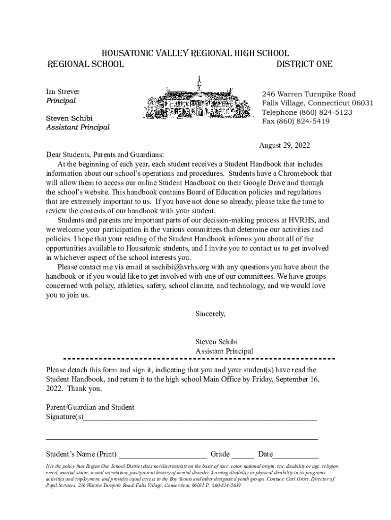 Fillable Online Housatonic Valley Regional High School to use hybrid