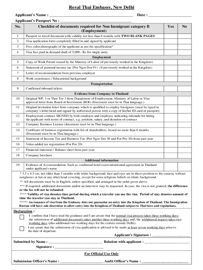 Fillable Online Royal Thai Embassy New Delhi Visa Application Form Fax Email Print PdfFiller Fillable Online Royal Thai Embassy New Delhi Visa Application Form Fax Email Print PdfFiller
