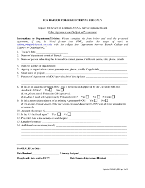 for baruch college internal use only - Office of the President