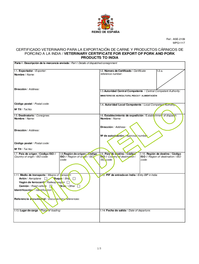 Completable En línea FSIS Letterhead Certificate for the Export of ...