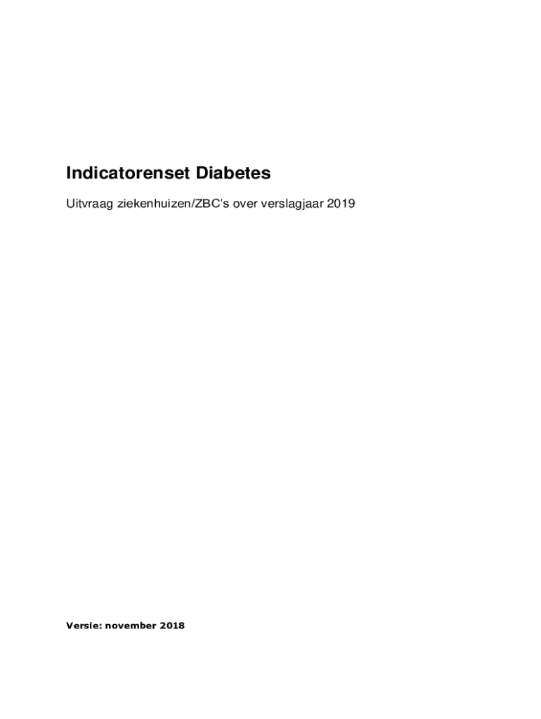 Invulbaar Online Indicatorenset Diabetes Faxnummer Email Afdrukken