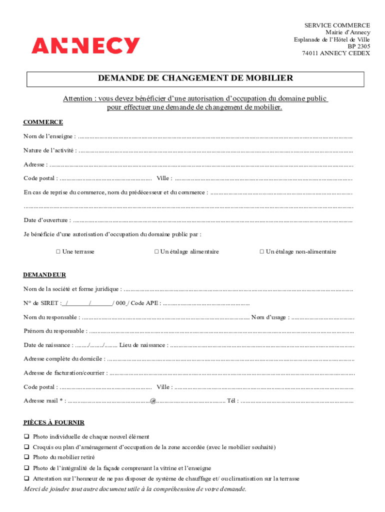 Remplissable En Ligne Formulairededemandedechangementdemobilier.docx Faxer Email Imprimer
