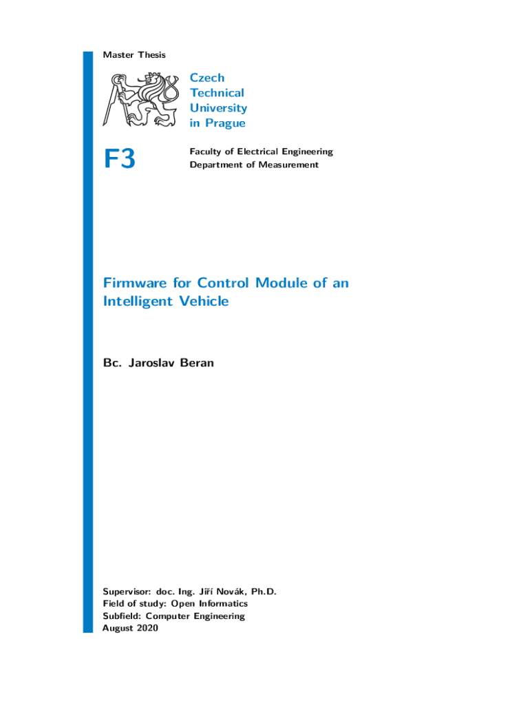 Fillable Online dspace cvut Firmware for Control Module of an