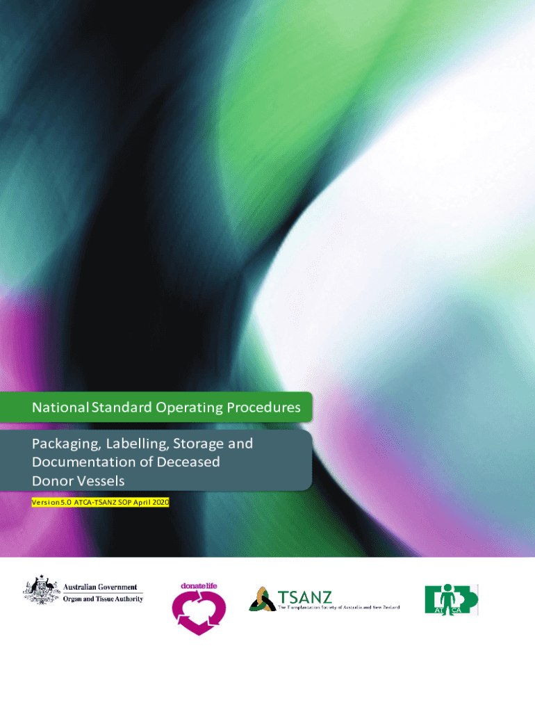 Fillable Online NationalSOPPackaginglabellingandstorageofdonor