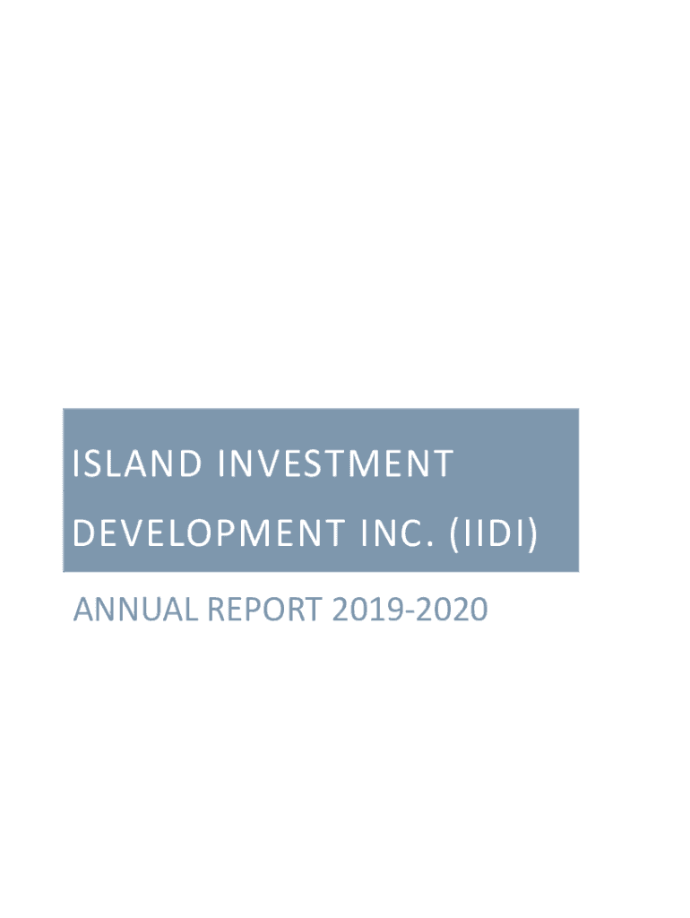Fillable Online Island Investment Development Inc. Annual Report Fax