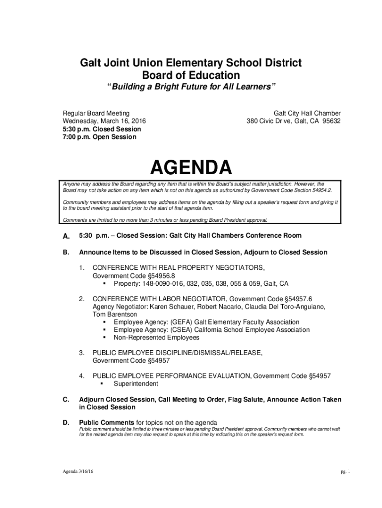 Fillable Online New Document 1 Galt Joint Union Elementary School