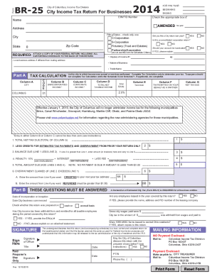 Fillable Online Business Tax Forms - City of Columbus, Ohio Fax Email ...