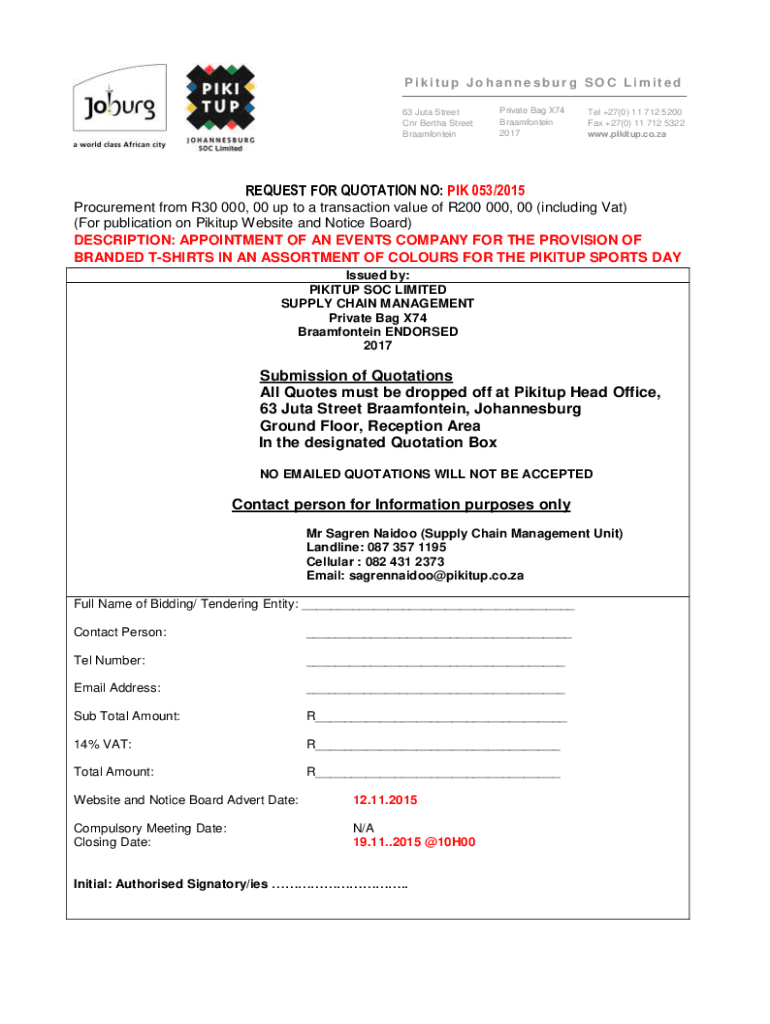 Fillable Online Get Pikitup Job Application Form Fax Email Print