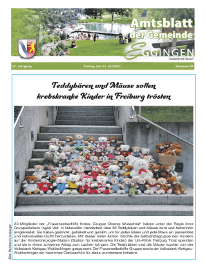 Ausfüllbar Online Amtsblatt der Gemeinde Fax Email Drucken pdfFiller