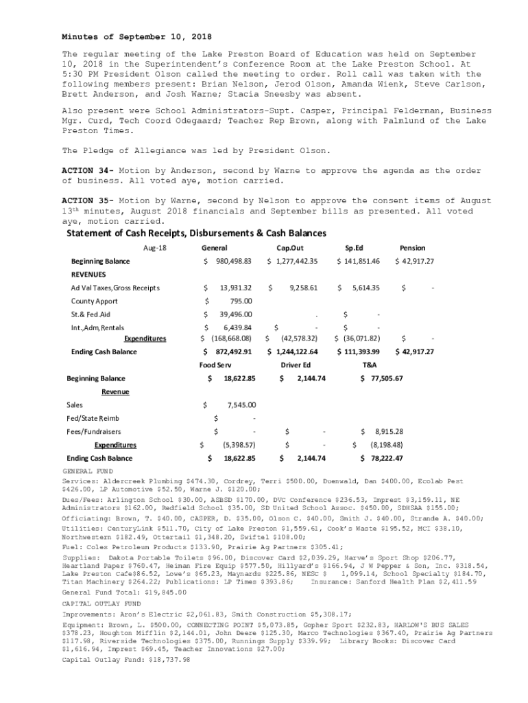 Fillable Online Statement of Cash Receipts, Disbursements & Cash