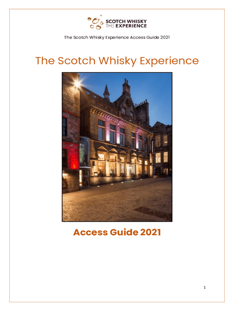 Fillable Online The Scotch Whisky ExperienceWhisky Tasting and Tours
