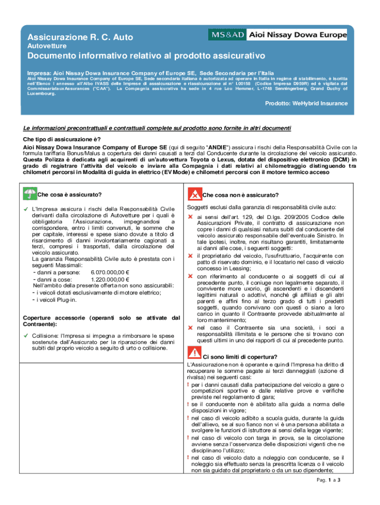 Compilabile Online Great Lakes Insurance SE - Italian Branch Fax Email ...