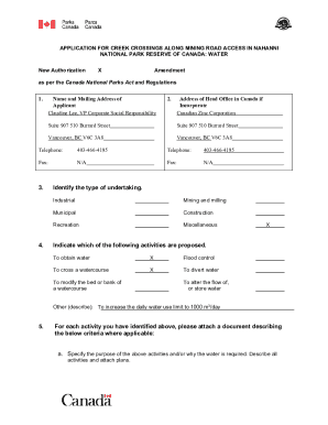 Guidelines for Preparing an Application - Nahanni National ...