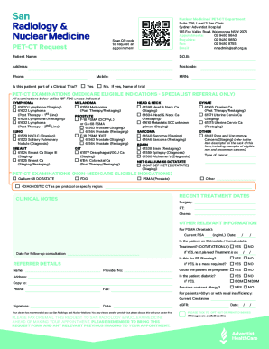 Fillable Online PET-CT Request Fax Email Print - pdfFiller