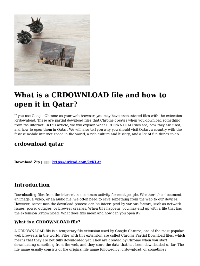 Fillable Online How to open a CRDOWNLOAD file on The
