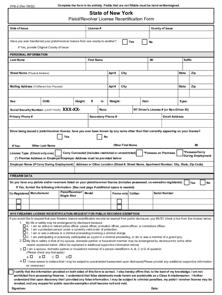 nyc concealed carry permit application form Preview on Page 1