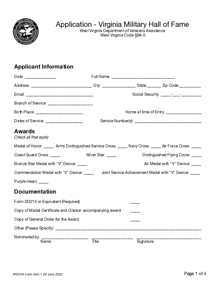 Fillable Online veterans wv Real Estate Tax Exemption Application