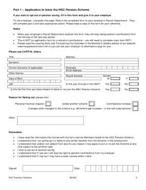 Fillable Online Pension Opt out Form SD502 pdf Fax Email Print PdfFiller Fillable Online Pension Opt out Form SD502 pdf Fax Email Print PdfFiller