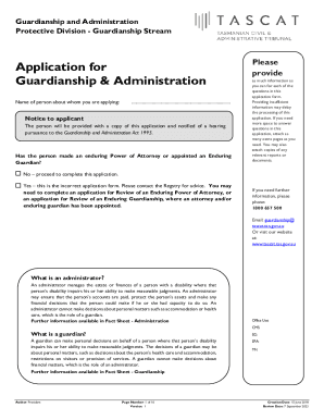 Making an applicationGuardianship Stream (TASCAT)