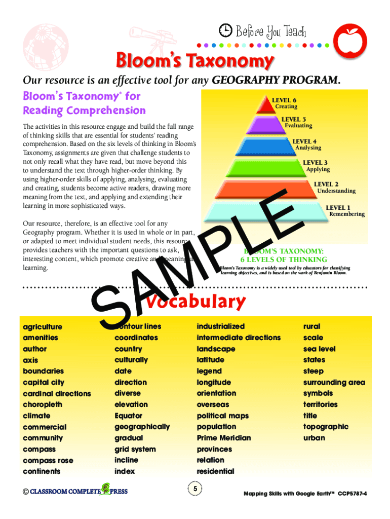 Fillable Online How To Use Bloom's Taxonomy to Improve Your Students ...