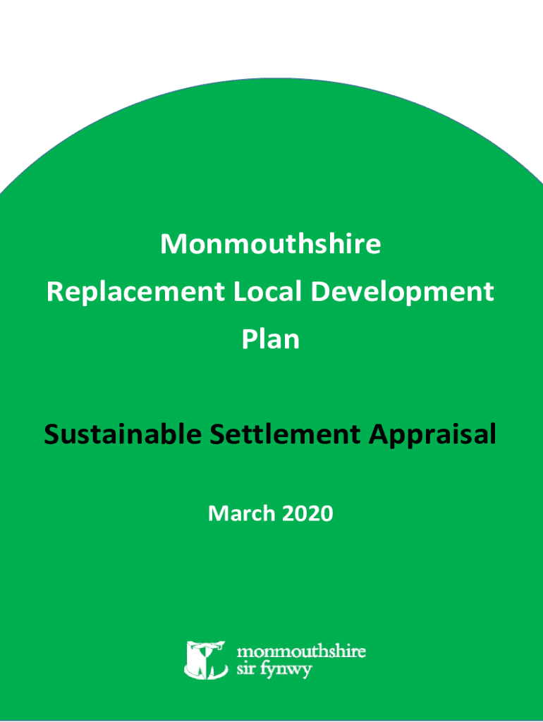 Fillable Online democracy monmouthshire gov Replacement Local Development Plan Overview and