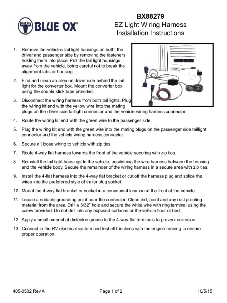 Fillable Online BX88279 EZ Light Wiring Harness Installation
