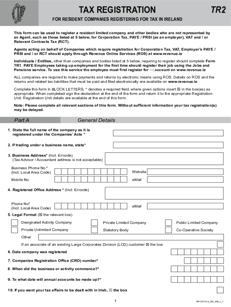 revenue ie registration Preview on Page 1