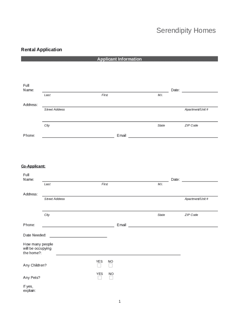 Serendipity Homes Doc Template | pdfFiller