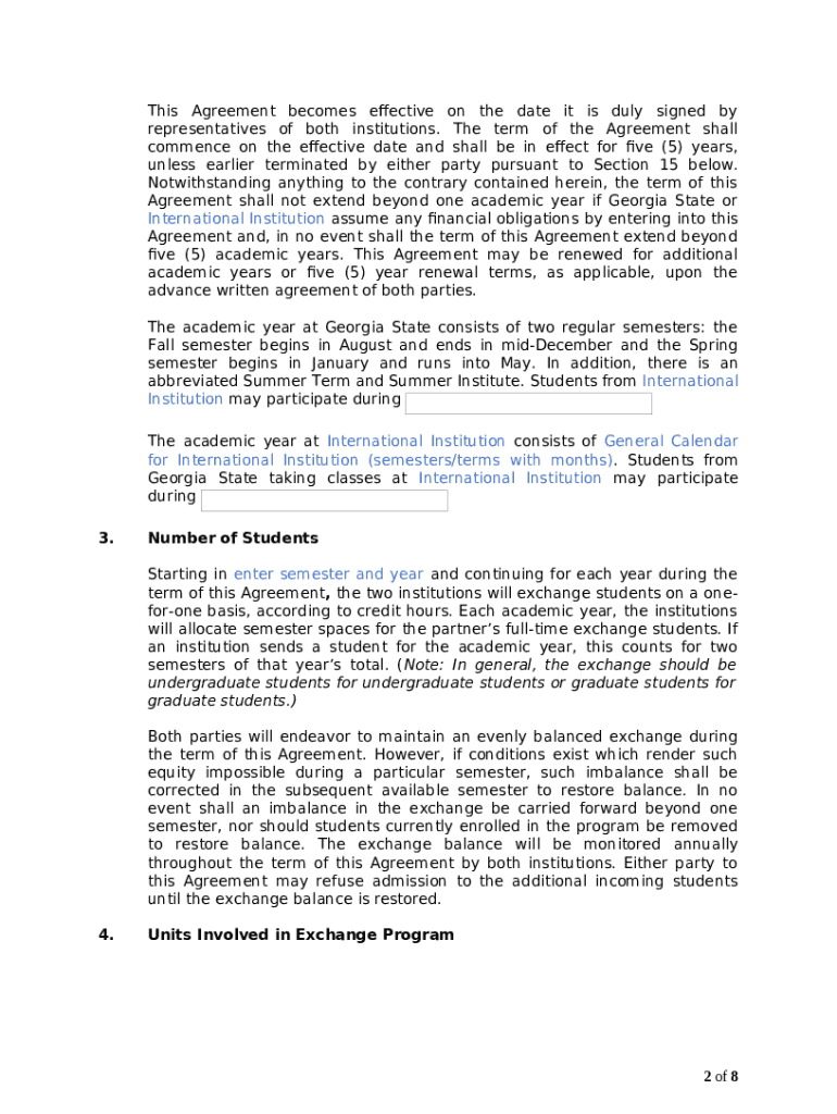 RE Name of Agreement international gsu Doc Template pdfFiller