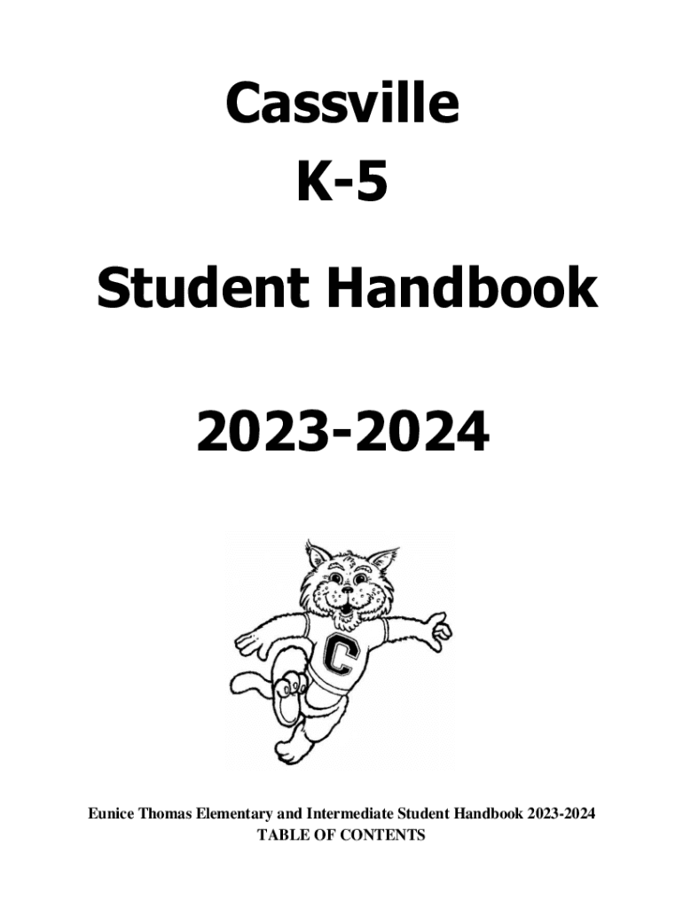 Fillable Online cassville k12 mo Eunice Thomas Elementary and