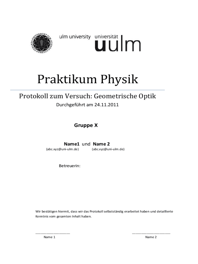 Physikalisches Praktikum Uni Tübingen Ausfüllbar Online Physikalisches Praktikum - PDF Free Download Fax